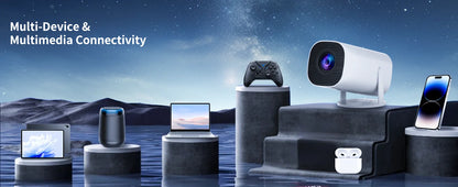 Smart Mini Projector with WiFi & Bluetooth
