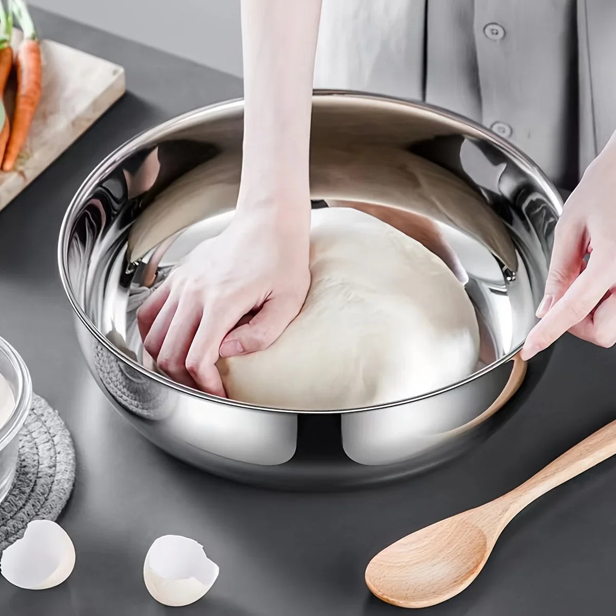 Large Capacity Stainless Steel Mixing Bowl