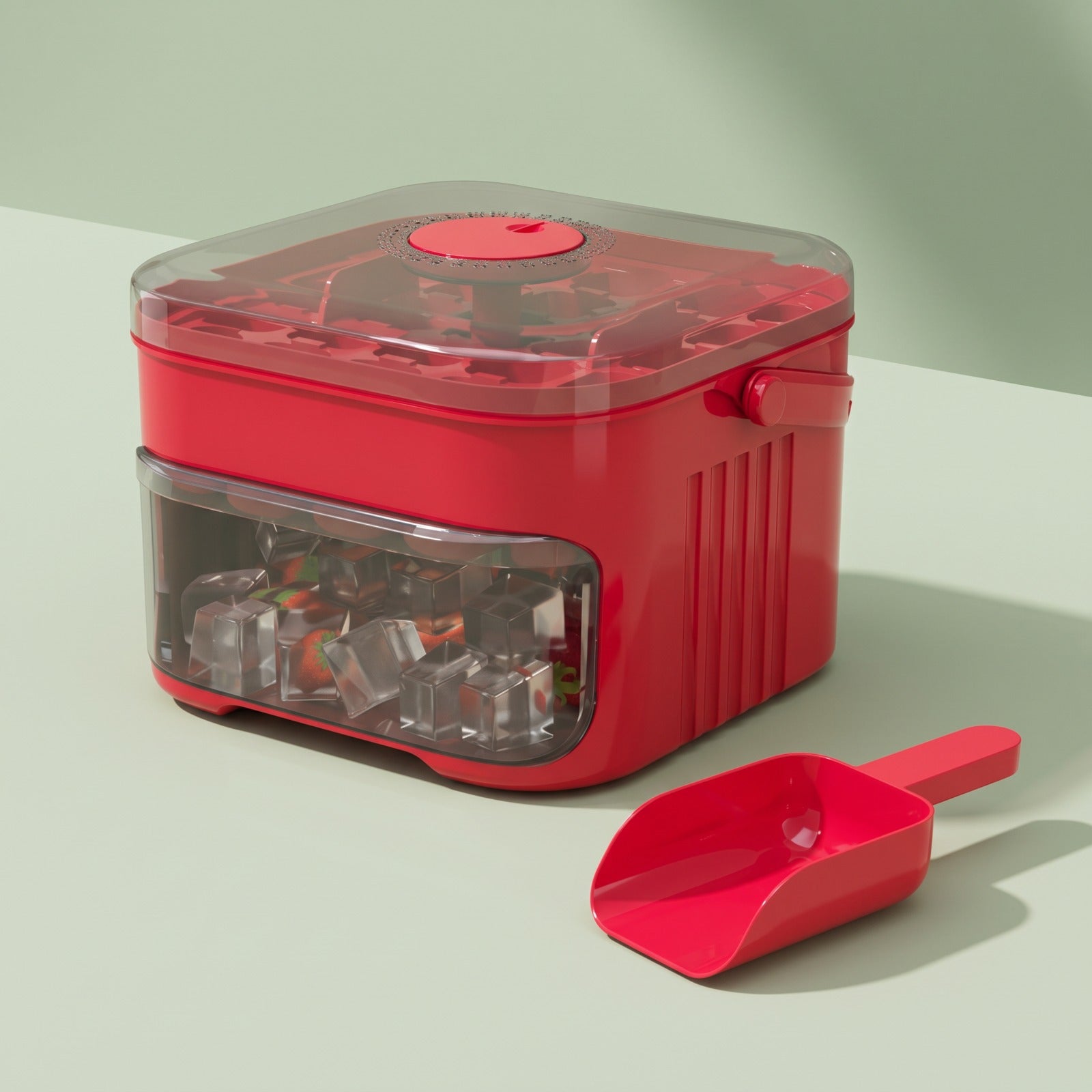 Red Coldpour Press Ice Cube Maker
