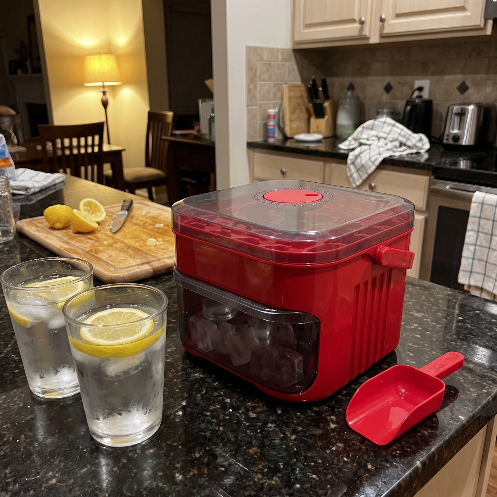 Coldpour ice maker with cold drinks at home, everyday scene 11