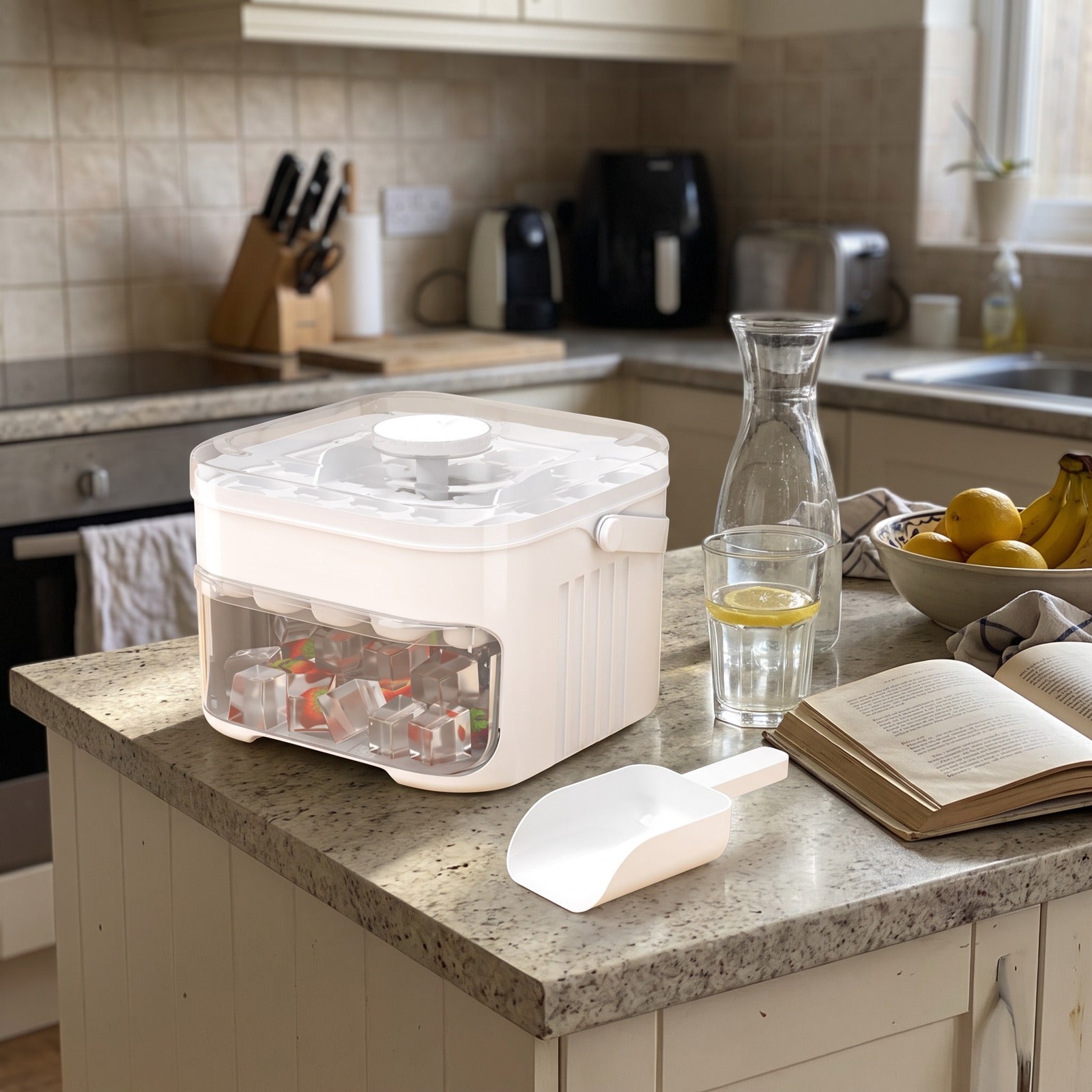Coldpour ice maker with cold drinks at home, everyday scene 15